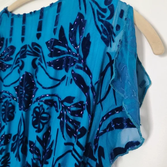 Hale Bob Velvet Print Silk Blend Dress Size X-Small - Picture 16 of 16